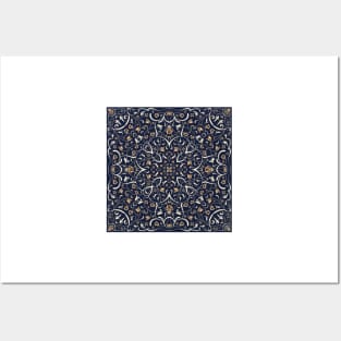 Bright square arabic ornate pattern Posters and Art